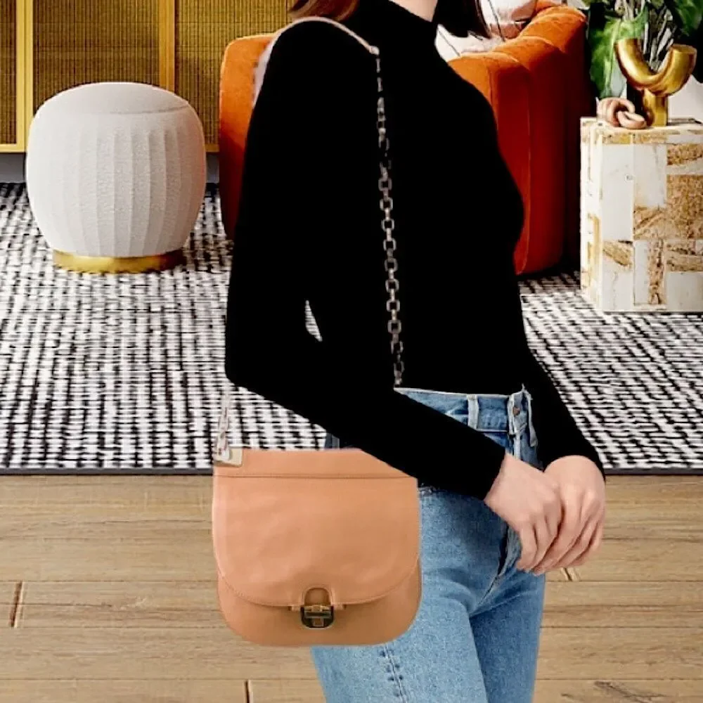 TORY BURCH CROSSBODY BAG TURN-LOCK GOLD CHAIN HARDWARE